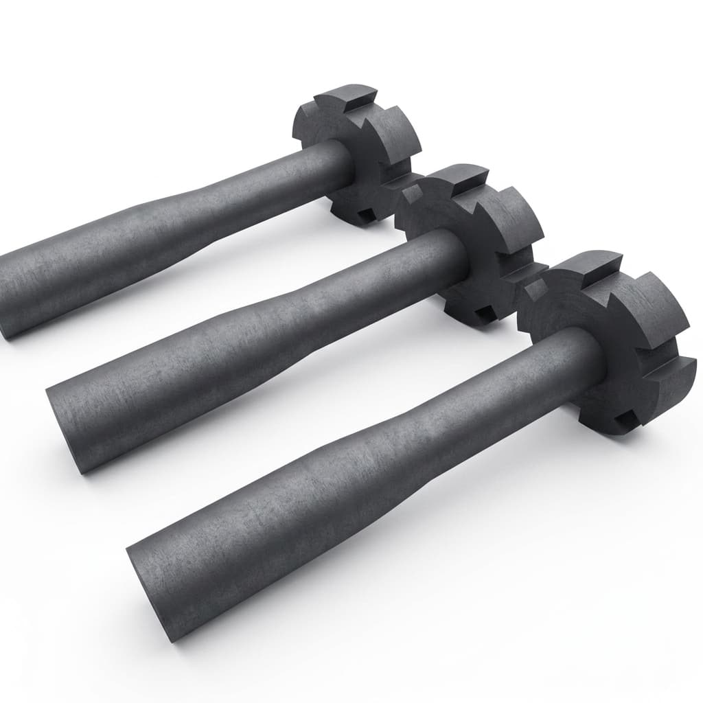 Industrial graphite replacement rotor for aluminum degassing 1