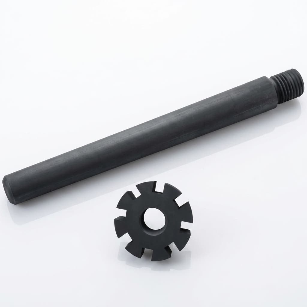 Graphite rotor and shaft for aluminum degassing 4
