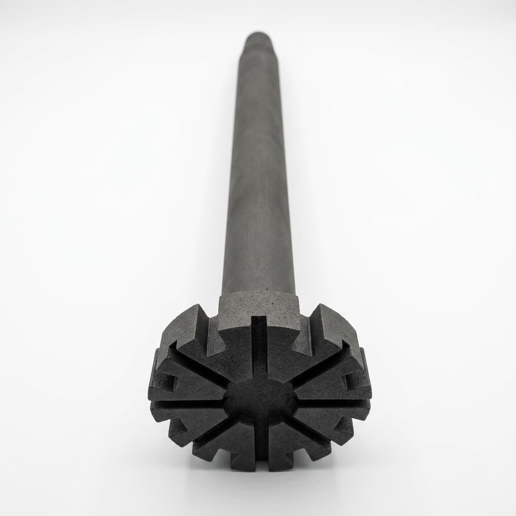 Graphite rotor and shaft for aluminum degassing 5